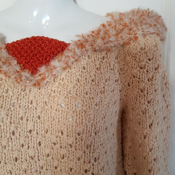 VIVIENNE POY Rare Vintage Hand-Knit Sweater sz S - Picture 7 of 11